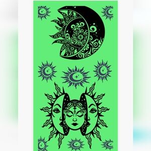 Green&Black Celestial Stickers 4 Sheets MadebyMe❤️ If You Have Any Requests Lmk